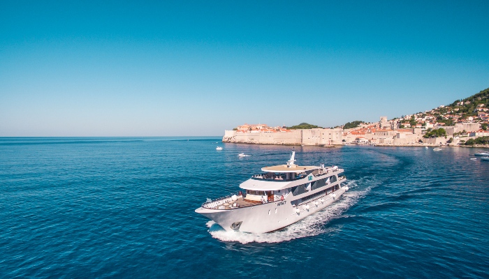 Infinity Cruise ship leaving Dubrovnik