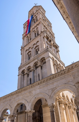 A view of Dicoletian's Palace with the tower
