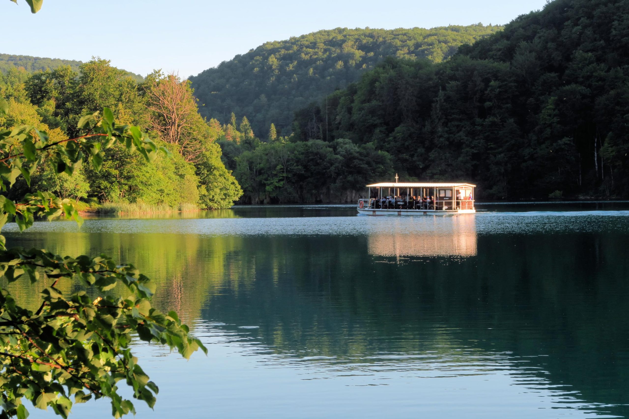 Boat on Plitvice Lakes
