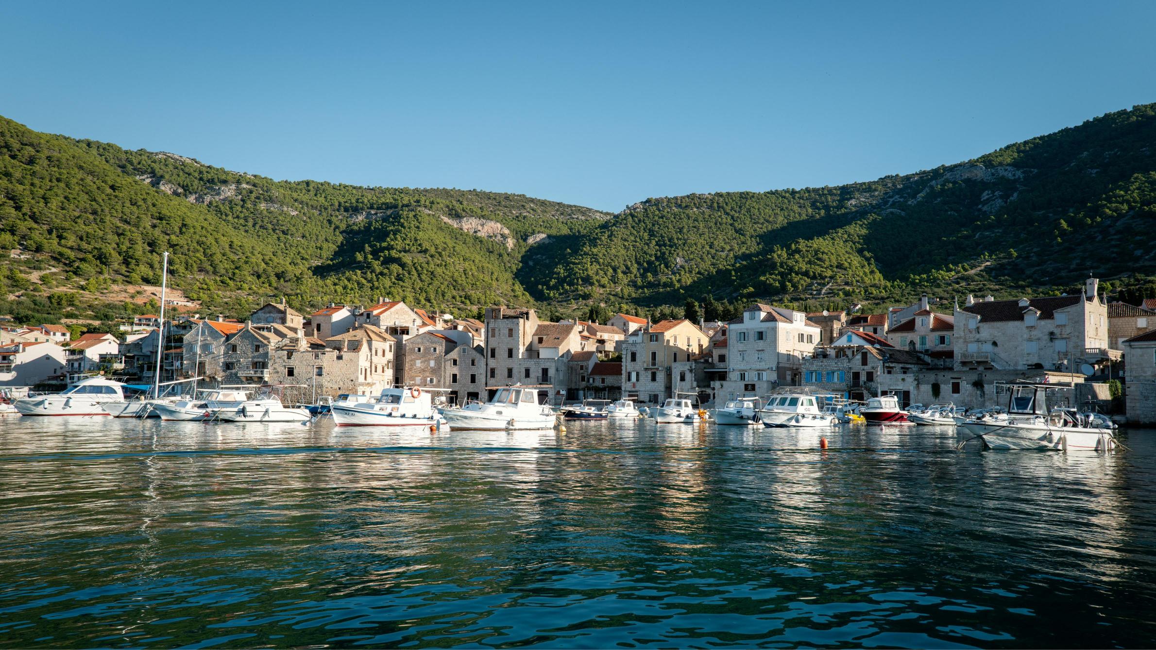 View of Komiza Town on Vis Island