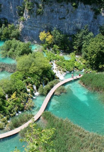 Aerial view of Plitvice Lakes National Park