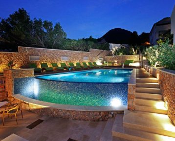 Hotel Bol Swimming Pool at Night