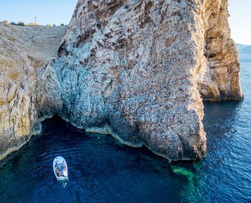 Entering the blue cave bisevo