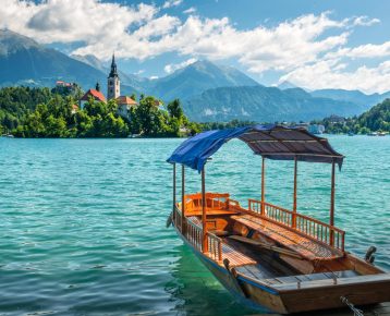 Lake Bled with Traditional Boat